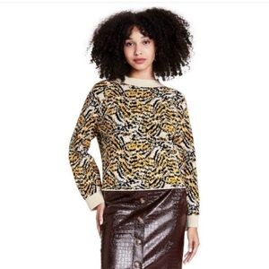 Rachel comey X Target medium tiger stripe crew neck pullover sweater.